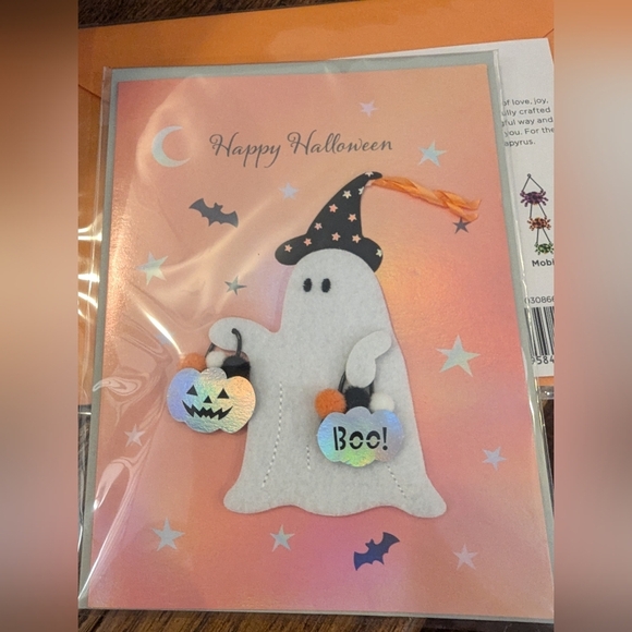 Papyrus Halloween greeting cards  Spider mobile card & Ghost card - Picture 2 of 9